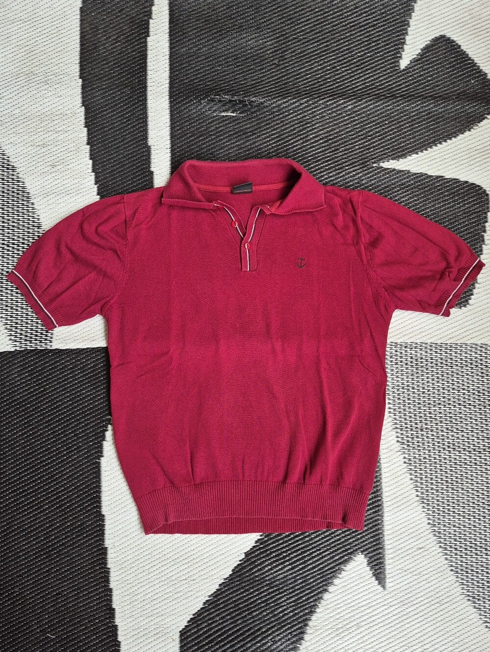 Rock Steady Burgundy Knit Polo